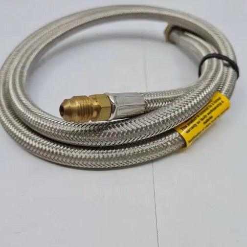 Braided Gas Hose 5-16 Male Flare 1-4 Nmpt Female 1000mm Length - Everything Caravans