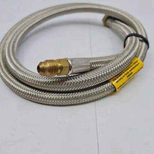 Braided Gas Hose 5-16 Male Flare 1-4 Nmpt Female 1000mm Length - Everything Caravans