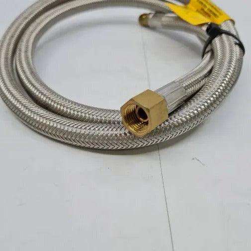Braided Gas Hose 5-16 Male Flare 1-4 Nmpt Female 1000mm Length - Everything Caravans