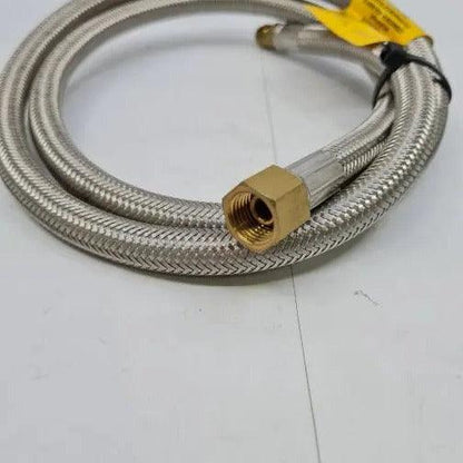 Braided Gas Hose 5-16 Male Flare 1-4 Nmpt Female 1000mm Length - Everything Caravans