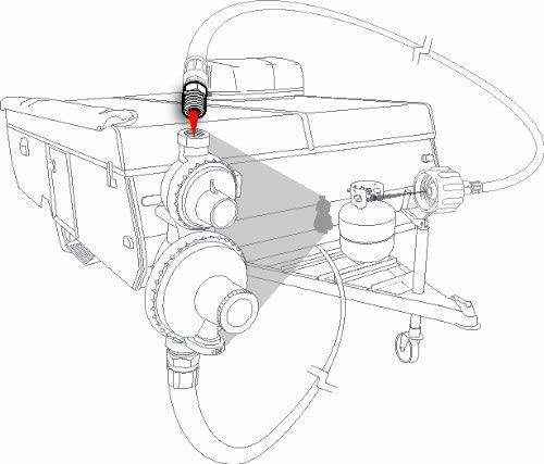 Brass Gas fitting 1-4 Male Taper Thread to 1-4 Female inverted Flare - Everything Caravans