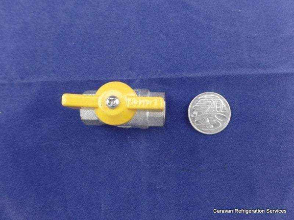 Brass Gas fitting 1-4 Tapered Female AGA Gas Ball Shutoff Valve - Everything Caravans
