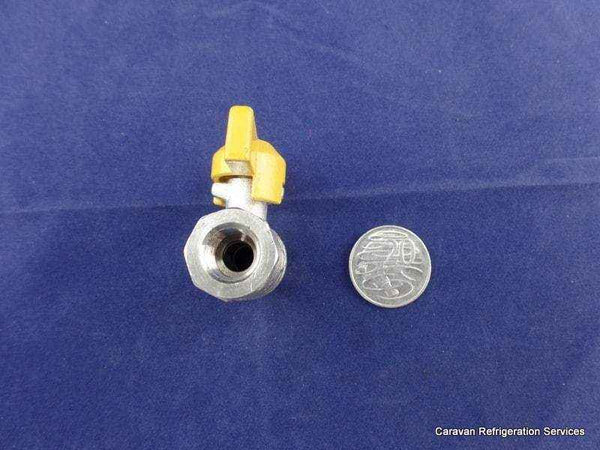Brass Gas fitting 1-4 Tapered Female AGA Gas Ball Shutoff Valve - Everything Caravans