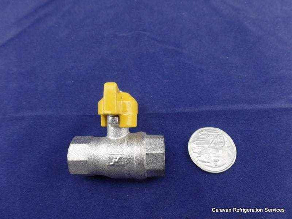 Brass Gas fitting 1-4 Tapered Female AGA Gas Ball Shutoff Valve - Everything Caravans
