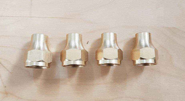 Brass Gas fitting 3-8 Flare Nut for 3-8 Copper Pipe x 4 01-.607 - Everything Caravans