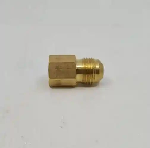 Brass Gas fitting 3-8 Flare Union with 1-4 Female Taper Thread 01-1612 - Everything Caravans