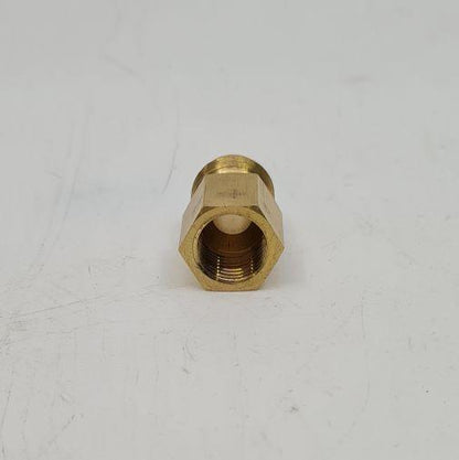 Brass Gas fitting 3-8 Flare Union with 1-4 Female Taper Thread 01-1612 - Everything Caravans