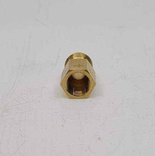 Brass Gas fitting 3-8 Flare Union with 1-4 Female Taper Thread 01-1612 - Everything Caravans