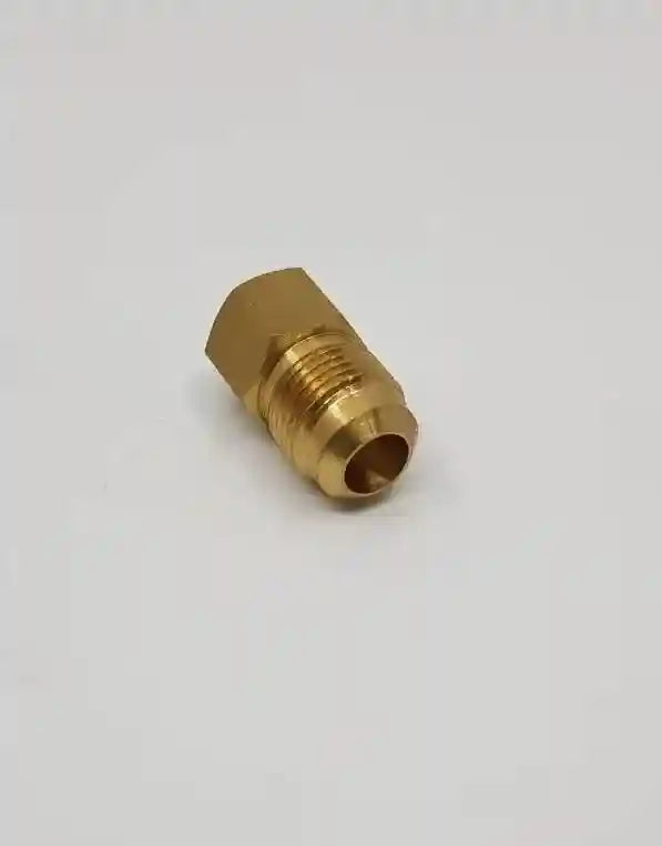 Brass Gas fitting 3-8 Flare to 1-2 Flare Adaptor - Everything Caravans