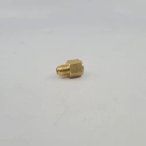 Brass Gas fitting 3-8 Male Flare to 1-2 Female Flare Adaptor - Everything Caravans