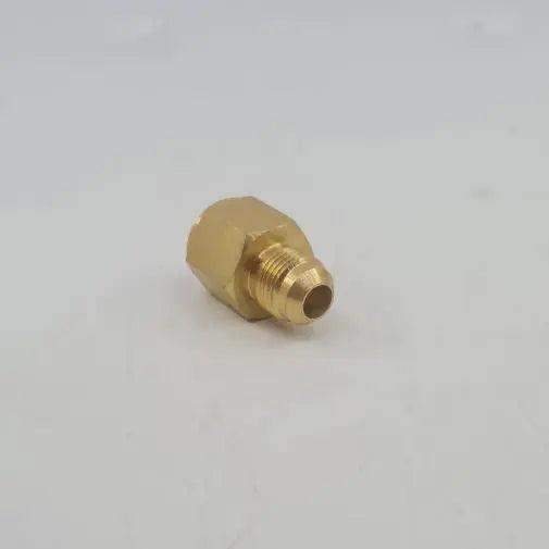 Brass Gas fitting 3-8 Male Flare to 1-2 Female Flare Adaptor - Everything Caravans