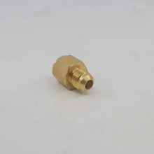 Brass Gas fitting 3-8 Male Flare to 1-2 Female Flare Adaptor - Everything Caravans