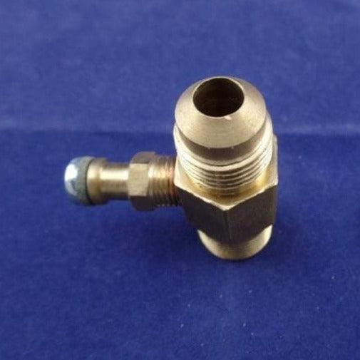 Brass Gas fitting 3-8 Test Point with 3-8 Flare for 3-8 Copper Pipe - Everything Caravans