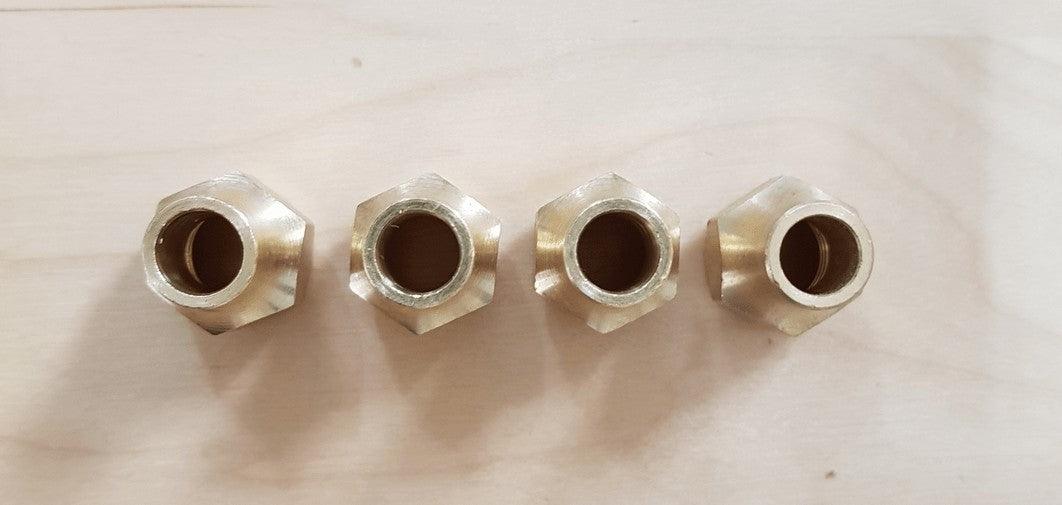 Brass Gas fitting 5-16 Flare Nut for 5-16 Copper Pipe x 4 - Everything Caravans