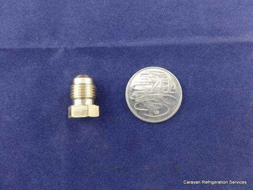 Brass Gas fitting 5-16 Flare Plug for 5-16 Flare - to Cap Gas Lines - Everything Caravans