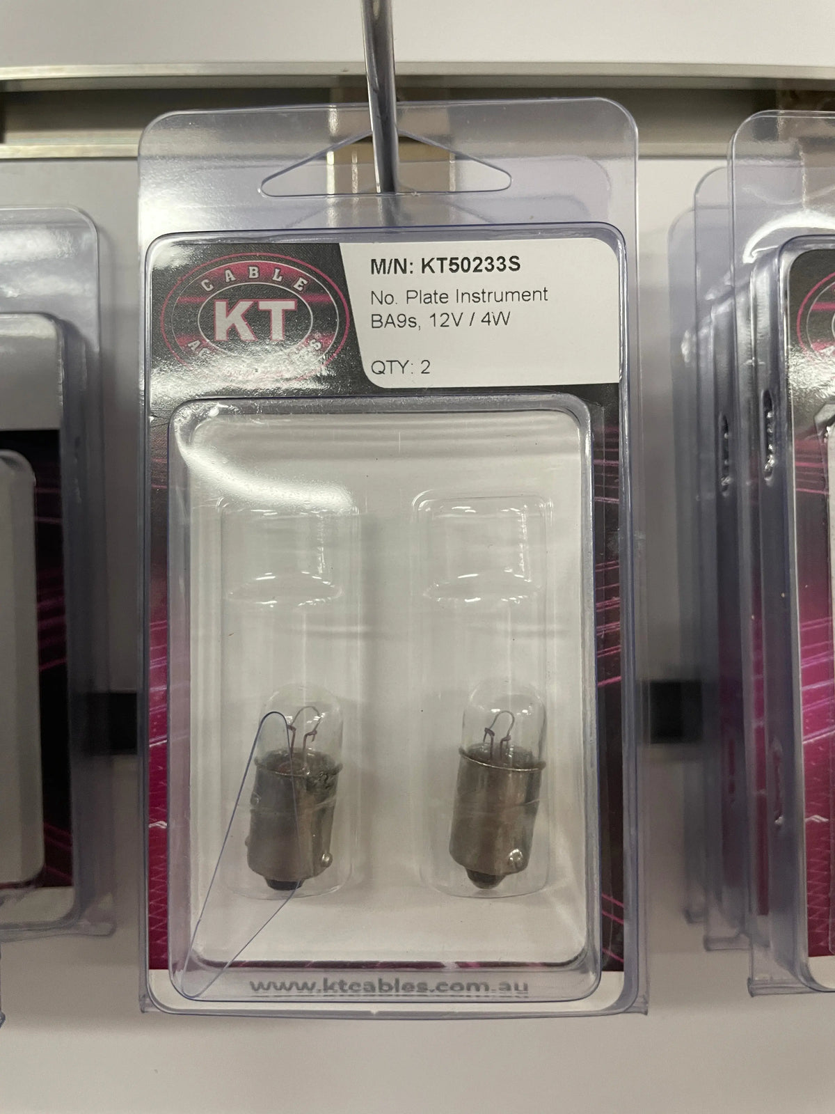 Bulb BA9s 12V 4W Instrument or Number Plate  - Pack of 2 A4EA