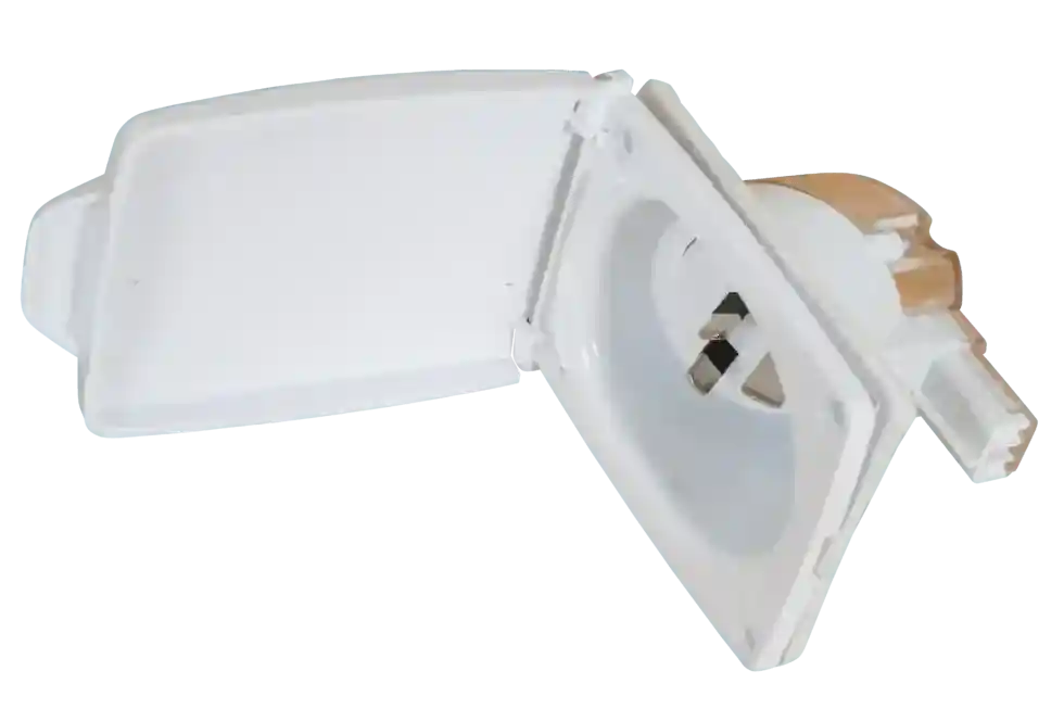 C Type 15amp AC Power inlet Socket Black CMS 230Vac Plug N Play - Everything Caravans