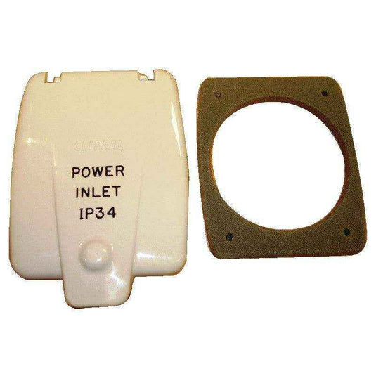 Clipsal Flap for Old Type 240volt Caravan inlet - White - Everything Caravans