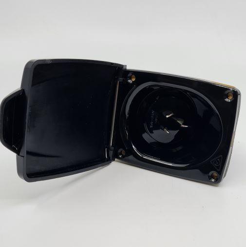 CMS 15amp Plug Power inlet Black. Jil15 Bk - Everything Caravans