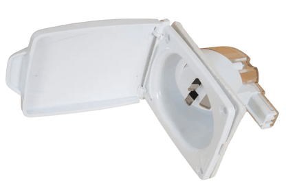 C Type 10A AC Power External Outlet Black CMS 230Vac Plug N Play - Black - Everything Caravans