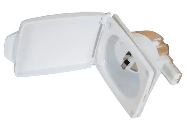 C Type 10A AC Power External Outlet Black CMS 230Vac Plug N Play - Black - Everything Caravans