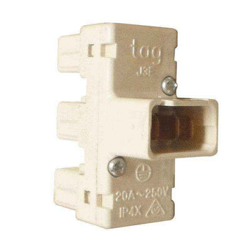 CMS 3 Way Adaptor Beige for Caravan 240 Electrics - Everything Caravans