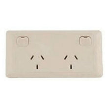 CMS Double Beige 10amp Power Outlet with 20amp install Couplers for Caravan 240 Electrics - Everything Caravans