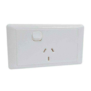 CMS Single White Power Points for Caravan 240 Electrics - Everything Caravans