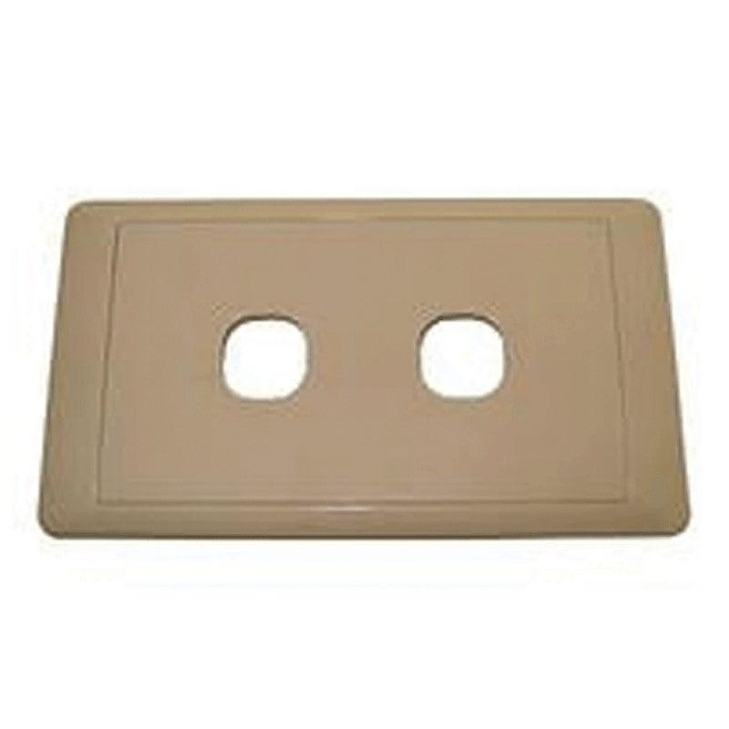 CMS Switch Plate Double Beige for Caravan 240 Electrics - Everything Caravans
