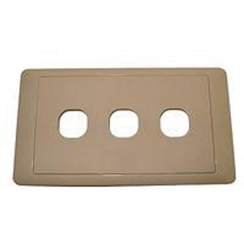CMS Switch Plate Triple Beige for Caravan 240 Electrics - Everything Caravans