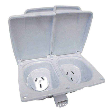 CMS Twin D-Pole Auto Socket Ip44 to J3.1 for Caravan 240 Electrics - Everything Caravans