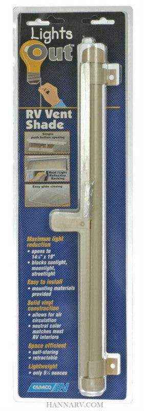 Camco Lights Out Retractable RV Roof Vent Shade Blind - Everything Caravans