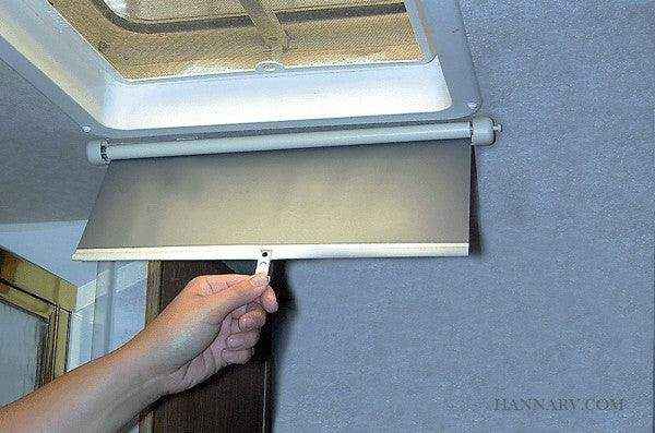 Camco Lights Out Retractable RV Roof Vent Shade Blind - Everything Caravans