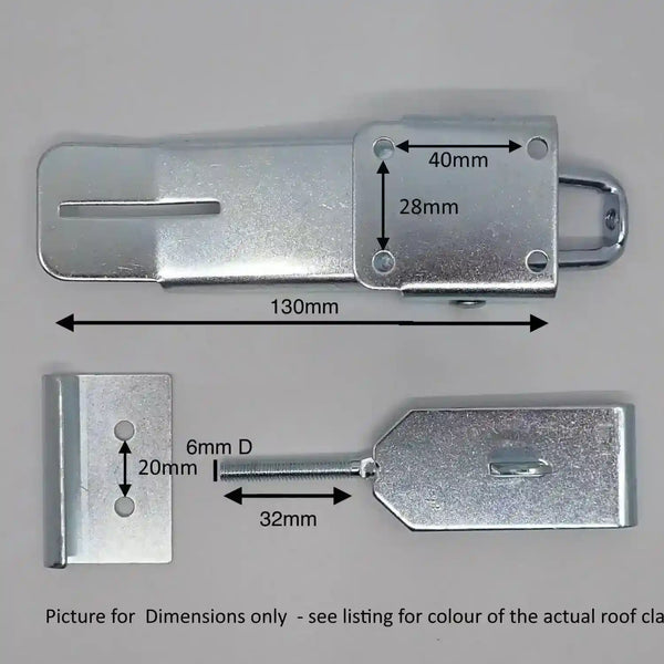Camper Poptop Roof Clamp Lockable Galvanised - Everything Caravans