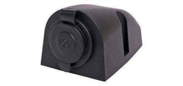 Caravan 12vdc Surface Mount Female Socket Car Accessory Black - Everything Caravans
