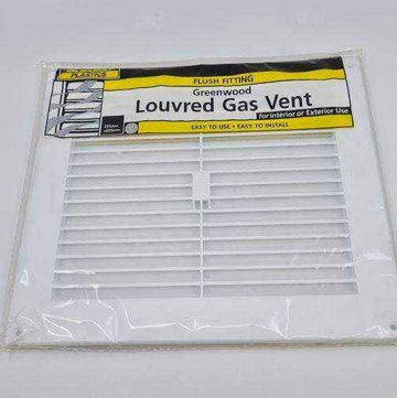Caravan Gas Louvered Vent Plastic (275mm Wide x 250mm High) - Everything Caravans