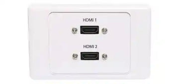 Caravan HDMI Dual Wallplate Dual Cover with Flyleads White - Everything Caravans