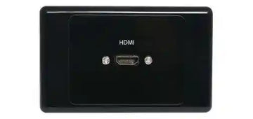 Caravan HDMI Single Black Wallplate Dual Cover with Flyleads - Everything Caravans