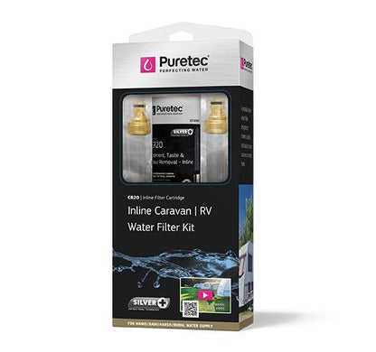 Caravan RV Water Filter inline with Brass Hose Connectors - Best Filter on Market - Everything Caravans
