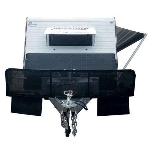 Caravan Stone Shield with Mesh 3Pce Black (2310mm x 500mm) - Everything Caravans
