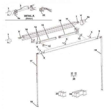 Carefree Freedom Left Hand End Cap Top - White - Everything Caravans