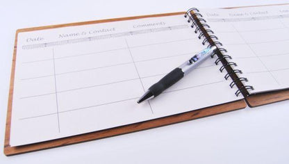 Classic Caravan Guest Book - Wooden Native NZ Timber - Everything Caravans