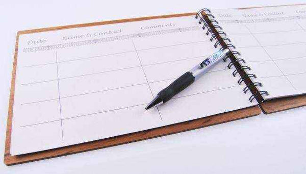 Classic Caravan Guest Book - Wooden Native NZ Timber - Everything Caravans