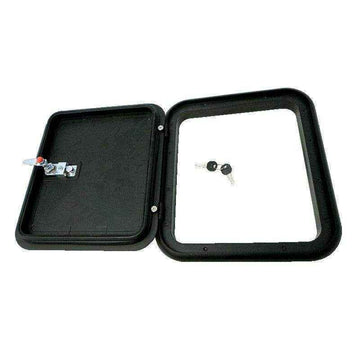 Coast Access Door 1 399X349mm Black RV Hatch - Everything Caravans