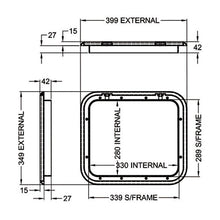 Coast Access Door 1 399X349mm White RV Hatch - Everything Caravans