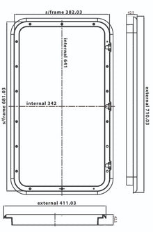 Coast Access Door 10 710 x 411mm Black RV Hatch - Everything Caravans
