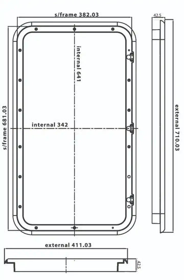 Coast Access Door 10 710 x 411mm White RV Hatch - Everything Caravans