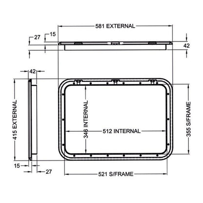 Coast Access Door 3 415 x 581 Black RV Hatch - Everything Caravans