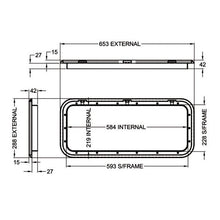 Coast Access Door 6 - Black 288 x 653 RV Hatch - Everything Caravans