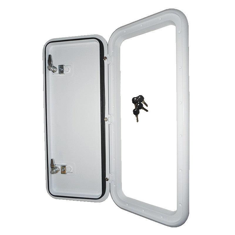 Coast Access Door 6 - White 288 x 653 RV Hatch - Everything Caravans